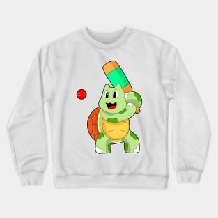 Turtle Cricket Cricket bat Crewneck Sweatshirt